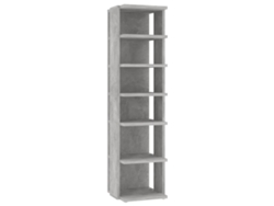 Zapatero de derivados de la madera, Gris Cemento, MAISON EXCLUSIVE (27,5x27x102 cm)