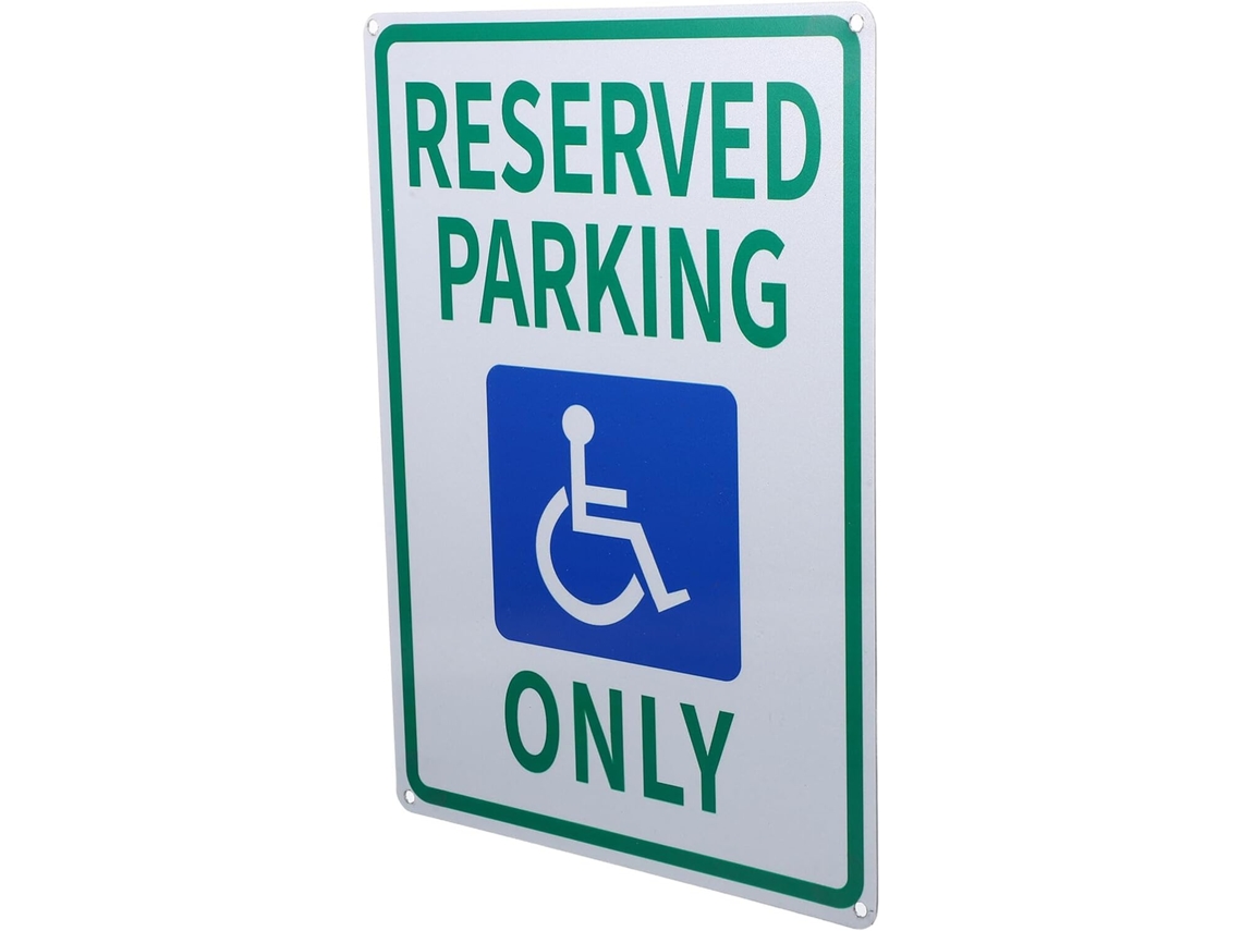 25x35 Señal Reflectante Estacionamiento Discapacitados Cm,