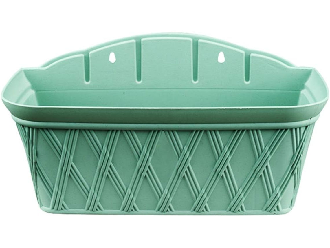 1 Pieza Maceta Colgante De Plástico Verde Para Montaje En Pared