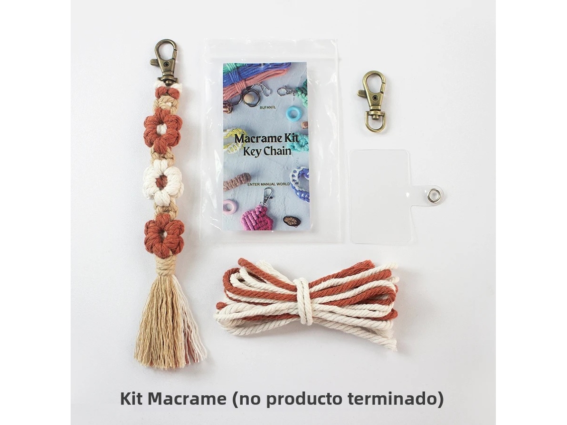 Handweaving Little Daisy Keychain Set, com Tutorial para Iniciantes, Diy Daisy Tassel Keychain Lanyard Pendant MDUG