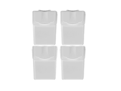 Set de 4 cubos de basura KEDEN SORTIBOX para reciclado, blanco, 80L