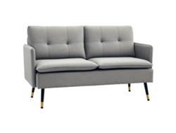 Sofá Moderno De 2 Plazas Con 4 Cojines, 139x68x80 Cm, Gris.