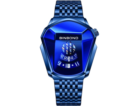 VEANXIN Reloj para correr para hombre Estilo fresco Acero inoxidable Resistente al agua-Azul