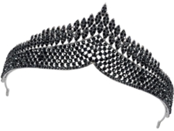 Corona Nupcial Retro Negra De Aleación Dura Con Diamantes De Imitación, 1 Pieza, Corona Sencilla Para Boda.