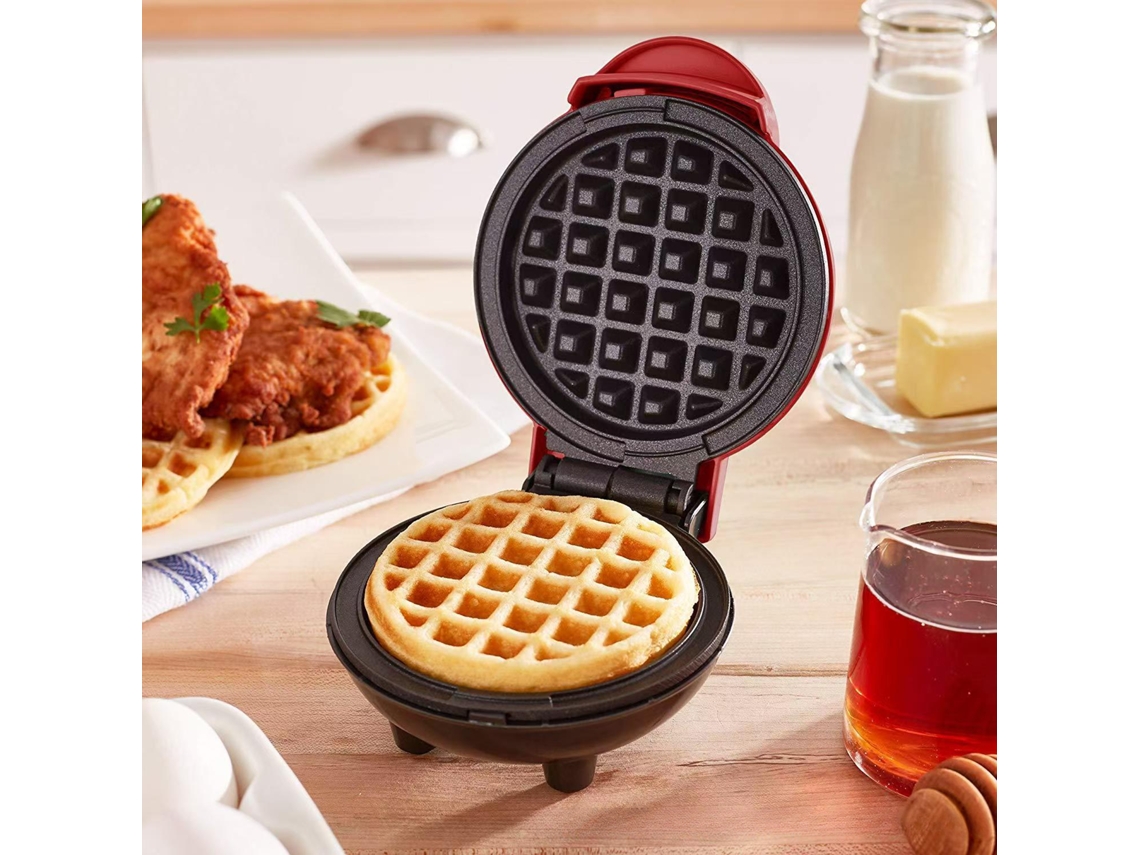 Mini Waflera Para Hacer Pasteles Roja Siurn