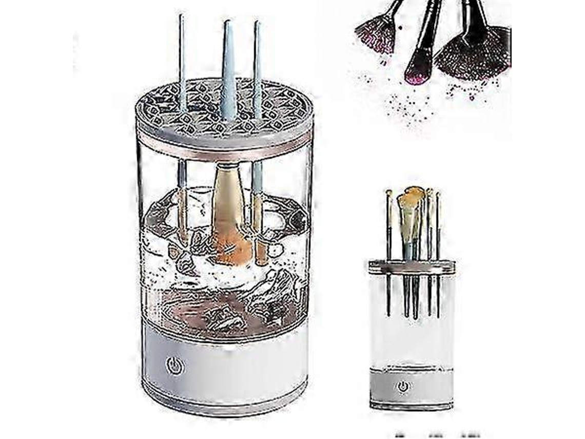Limpiador y secador de brochas de maquillaje Rosewell, dispositivo de limpieza eléctrico USB para una limpieza cosmética profunda