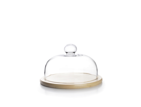 Tapa de Cristal Con Base de Madera 20 Cm IBILI Ref. Ib715520