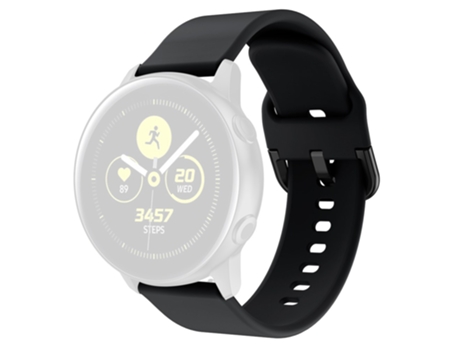 Correa de Silicona diseño de hebilla cuadrada para Samsung Galaxy Watch 5 40mm/44mm/Watch 5 Pro 45mm/Watch4 40mm/44mm/Watch4 Classic 42mm - negro