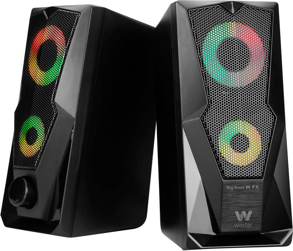 Altavoces WOXTER Big Bass 80 FX (15 W - Negro)