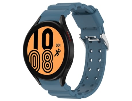 Correa de reloj inteligente para Samsung Galaxy Watch4 Correa de reloj de silicona Armor de 40 mm + funda protectora (azul)