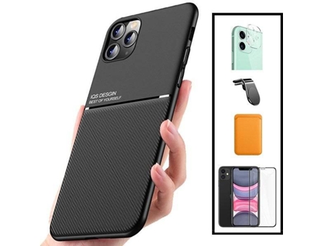 Carcasa + Protector + Soporte L Safe Driving + Magnetic Wallet iphone 13 Pro Max PHONECARE Magnetic Lux Negro 89299
