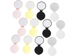 Juego de 12 espejos de maquillaje miniatura redondos, portátiles y plegables.