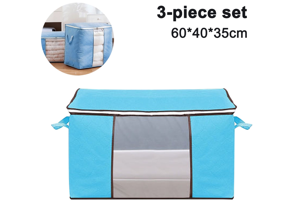 Juego de 3 bolsas para ropa, bolsas de gran capacidad para mantas y edredones Kofihety