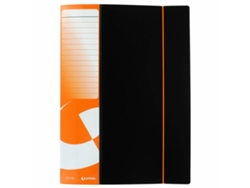 Carpeta Clasificadora GRAFOPLAS 100 Estuches Negro A4 Tapa Dura