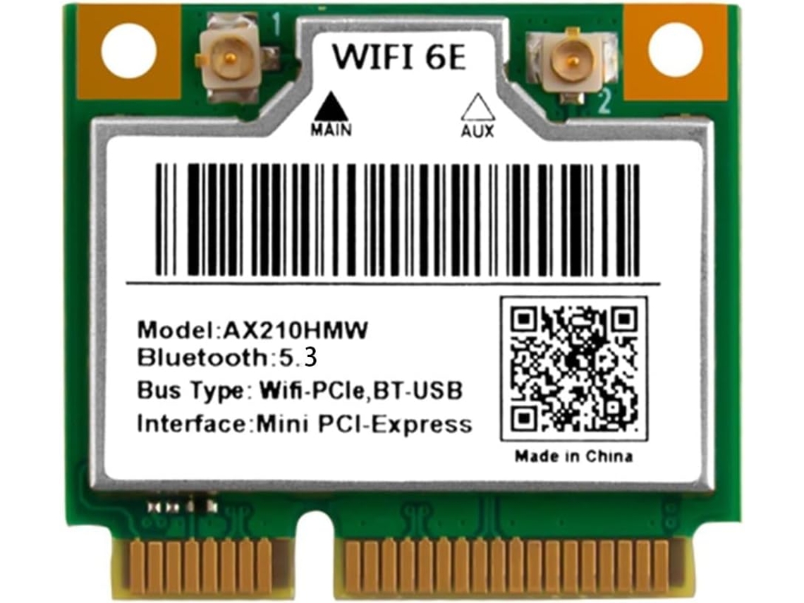 Tarjeta De Red Wifi 6e Ax210hmw Sin Adaptador Mini Pci-e Con Adaptador Bluetooth 5.3 Para Ordenador