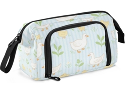 Besportble Estuche De Gran Capacidad Con Cremallera Para Chicas Adolescentes Y Patos Y Prado 24 X 9,5 X 15 Cm