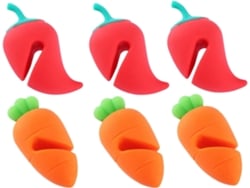6 Alças De Silicone Na Tampa - Proteção Contra Respingos - Resistente Ao Calor