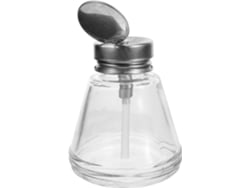 Nuobesty Frasco Dispensador De Vidro Redondo De 180ml Com Bomba Para Removedor De Esmalte E