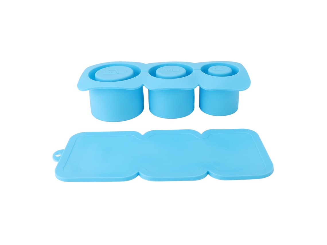 Bandeja De Silicona Para Cubitos De Hielo Para Tazas De 887 Ml/1189 Ml, Apta Para Lavavajillas, 3 Tamaños, Azul.