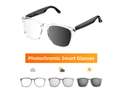 Gafas Inteligentes, Lentes Fotocromáticas, Asistente De Voz, Llamadas Bluetooth, Reproducción De Música Y Traducción. Transparente Czhhmart