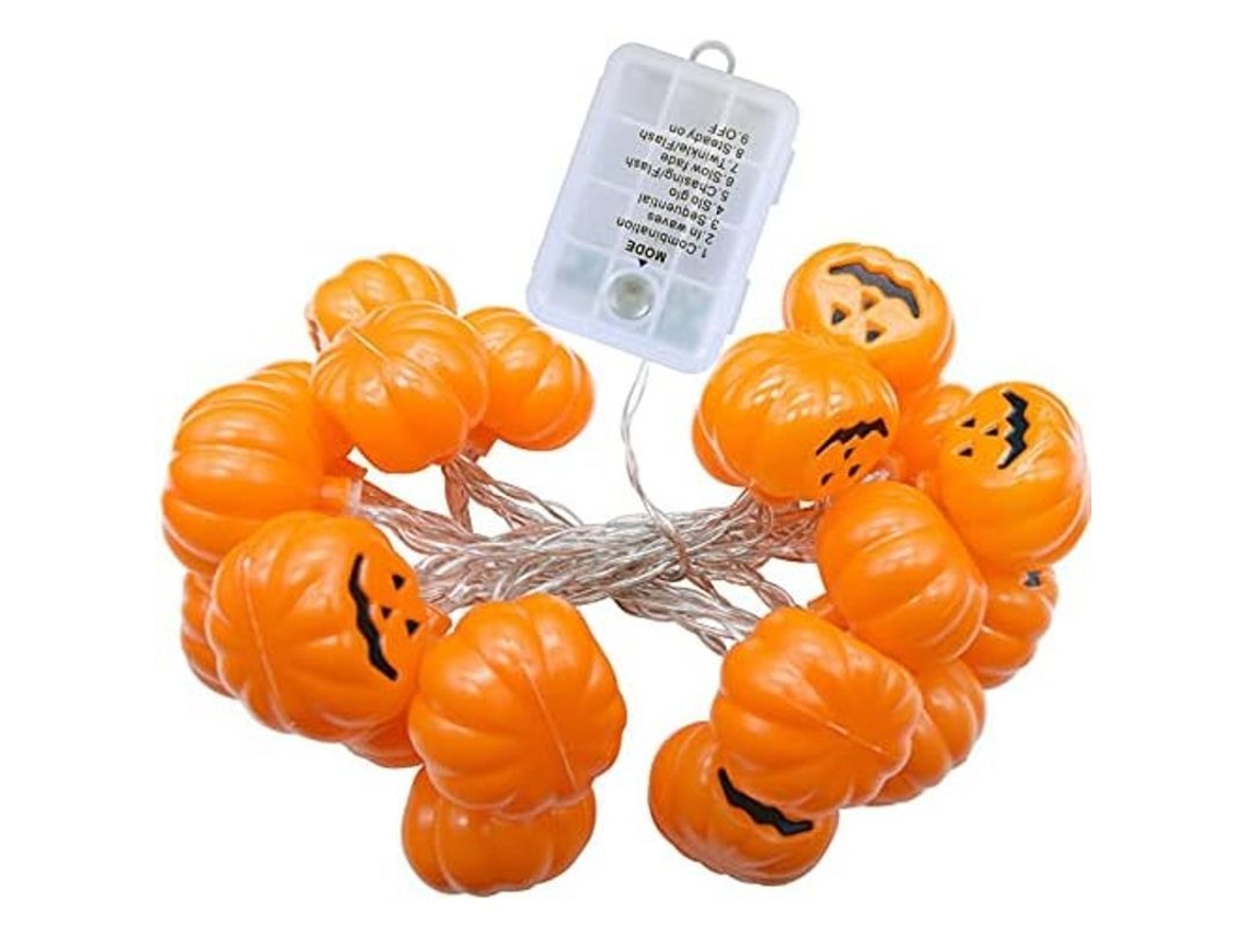 Linterna Led Pequeña Para Halloween, 2,5 M, 20 Luces, Diseño De Calabaza, Decoración.