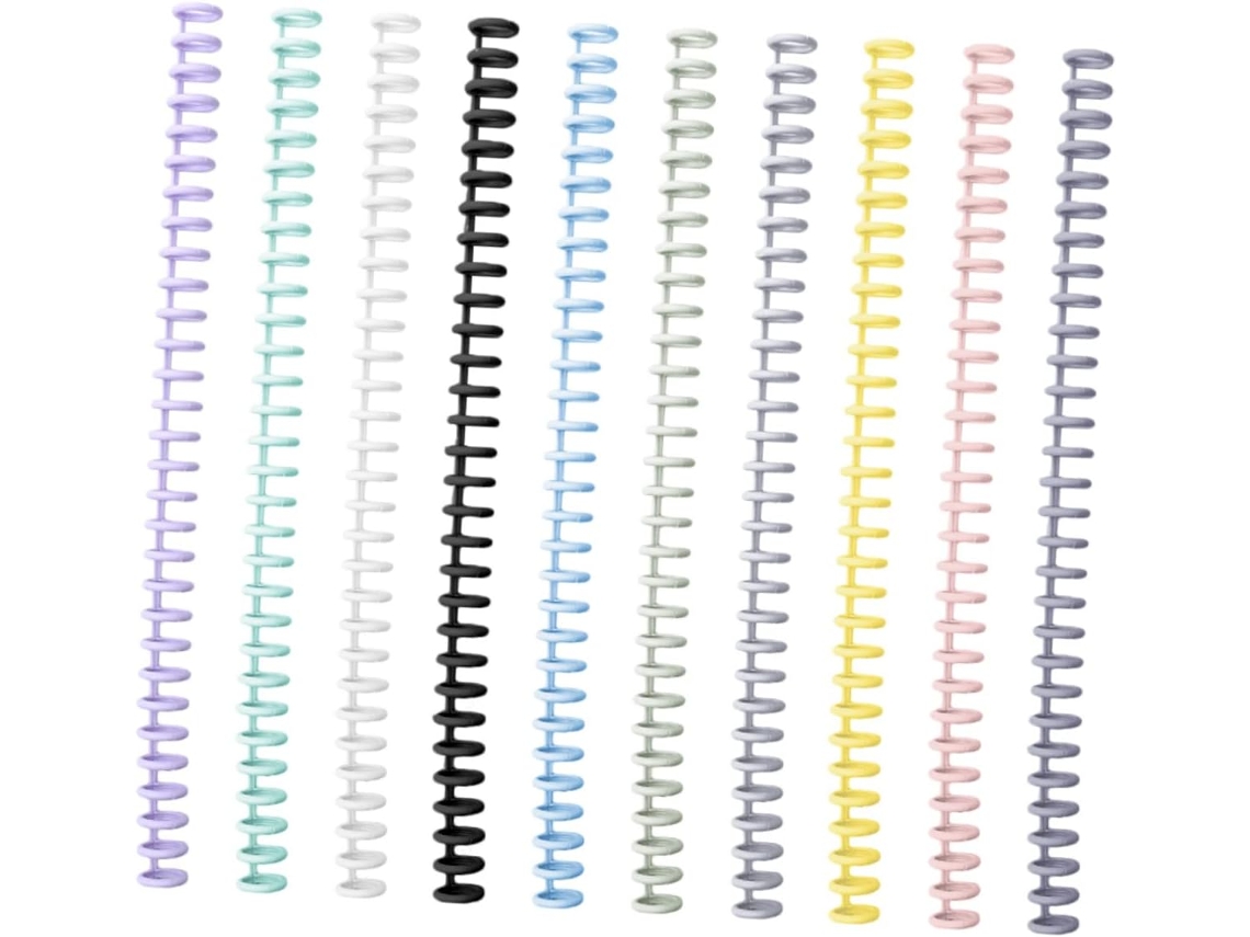 Juego de 10 carpetas de anillas recortables para cuadernos, duraderas y prácticas para carpetas Gokoco