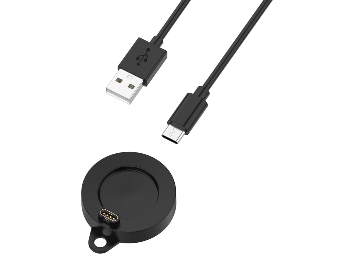 Cargador USB de 1 m para Garmin Venu X1, color negro.