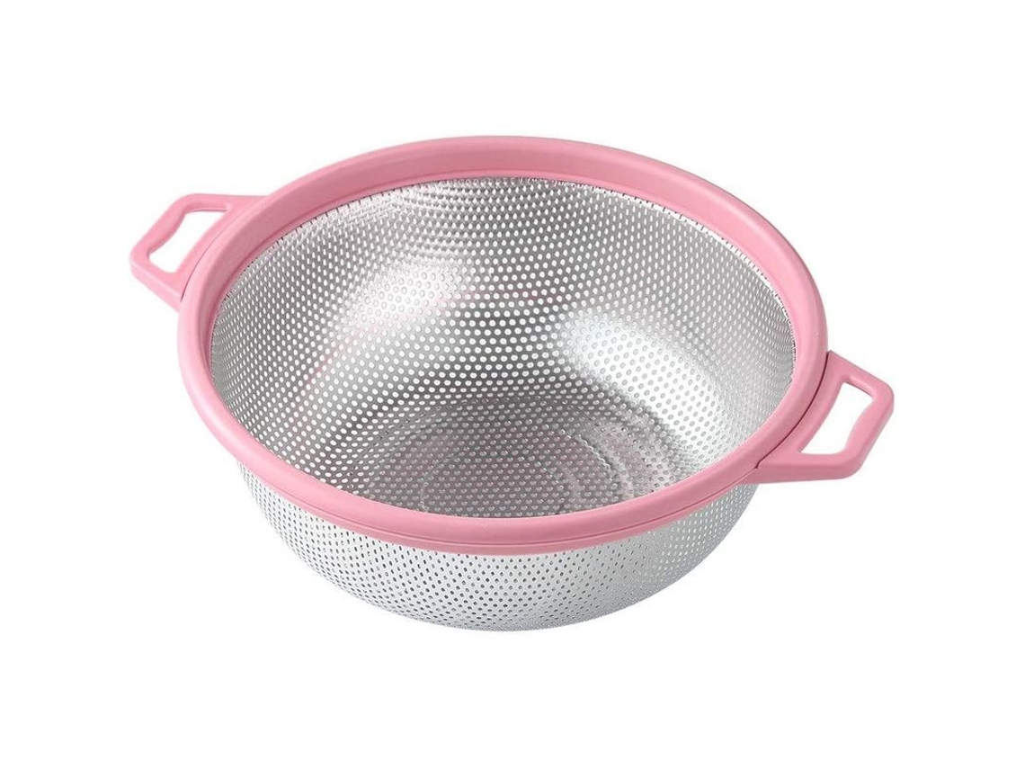 Colador De Acero Inoxidable Grande 9" Para Pasta Verduras Frutas Mesh Strainer Cocina