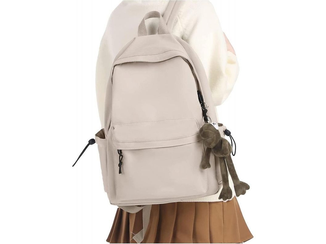 Mochila Escolar Ligera Impermeable Para Adolescentes Niños Niñas Aesthetic Cute Mochila De Colegio Hfq Beige