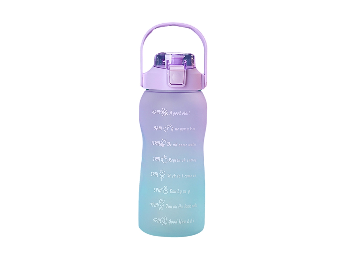 Botella De Agua De 1500 Ml Con Pajita Antigoteo Y Asa Práctica Para Senderismo, Viajes Y Gimnasio.