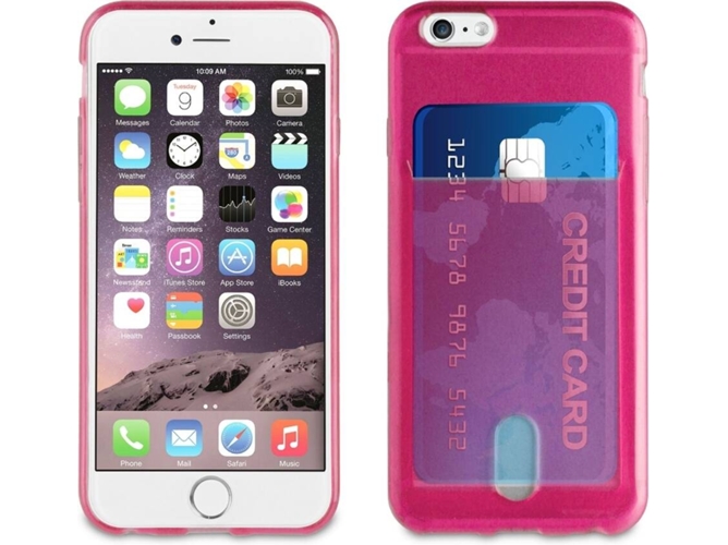Funda iPhone 6, 6s, 7, 8 MUVIT Life Flúor Rosa