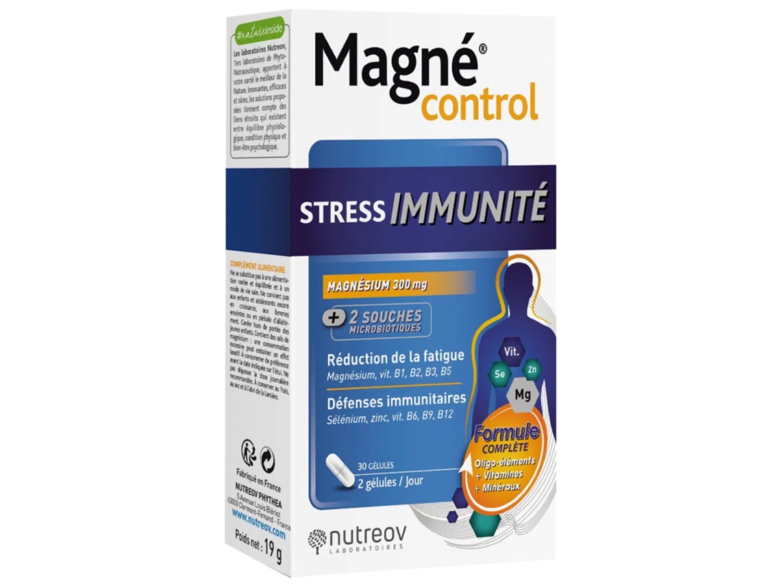 Magné Control Stress Immunity 30 Cápsulas NUTREOV