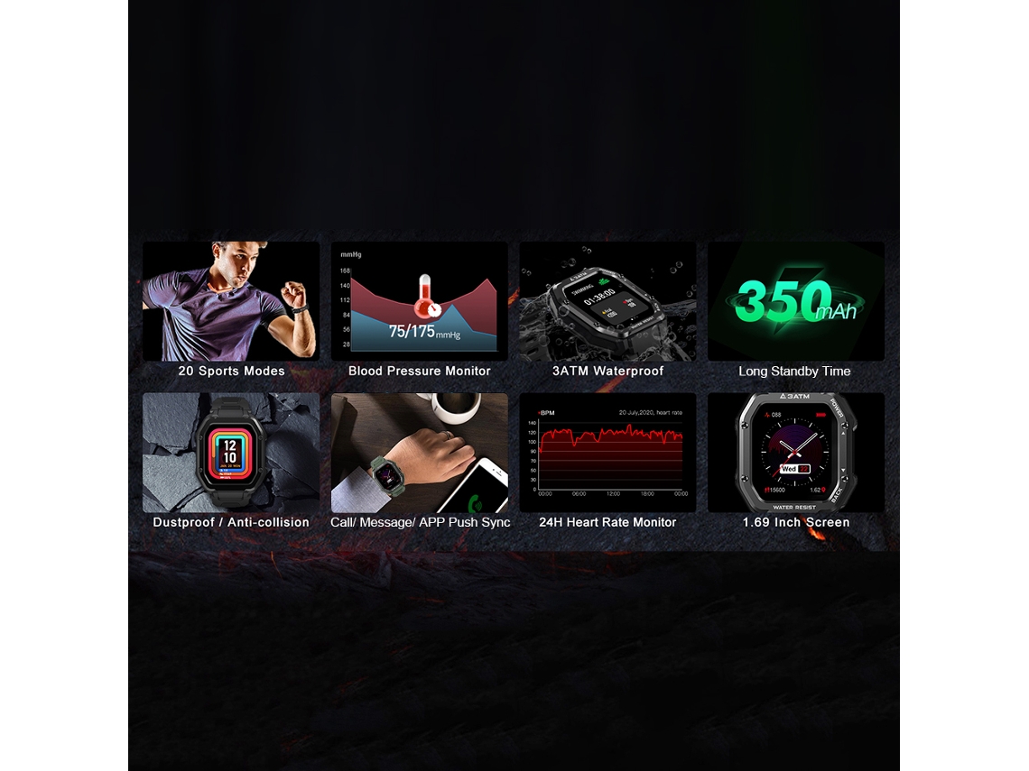 Reloj Inteligente Kospet Rock Con Monitor De Ritmo Cardíaco Y Seguimiento Fitness