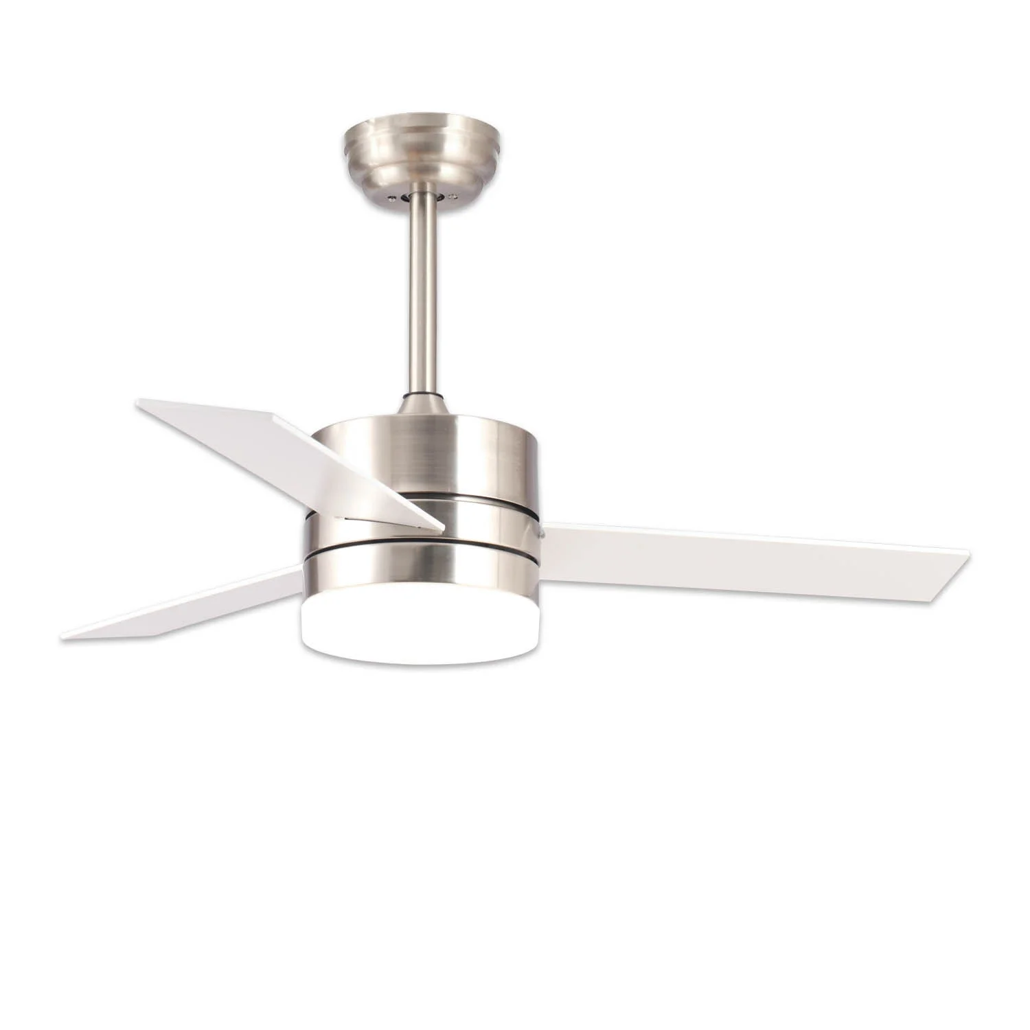 LÚZETE Ventilador de Techo Led Lorenzo 16W Níquel