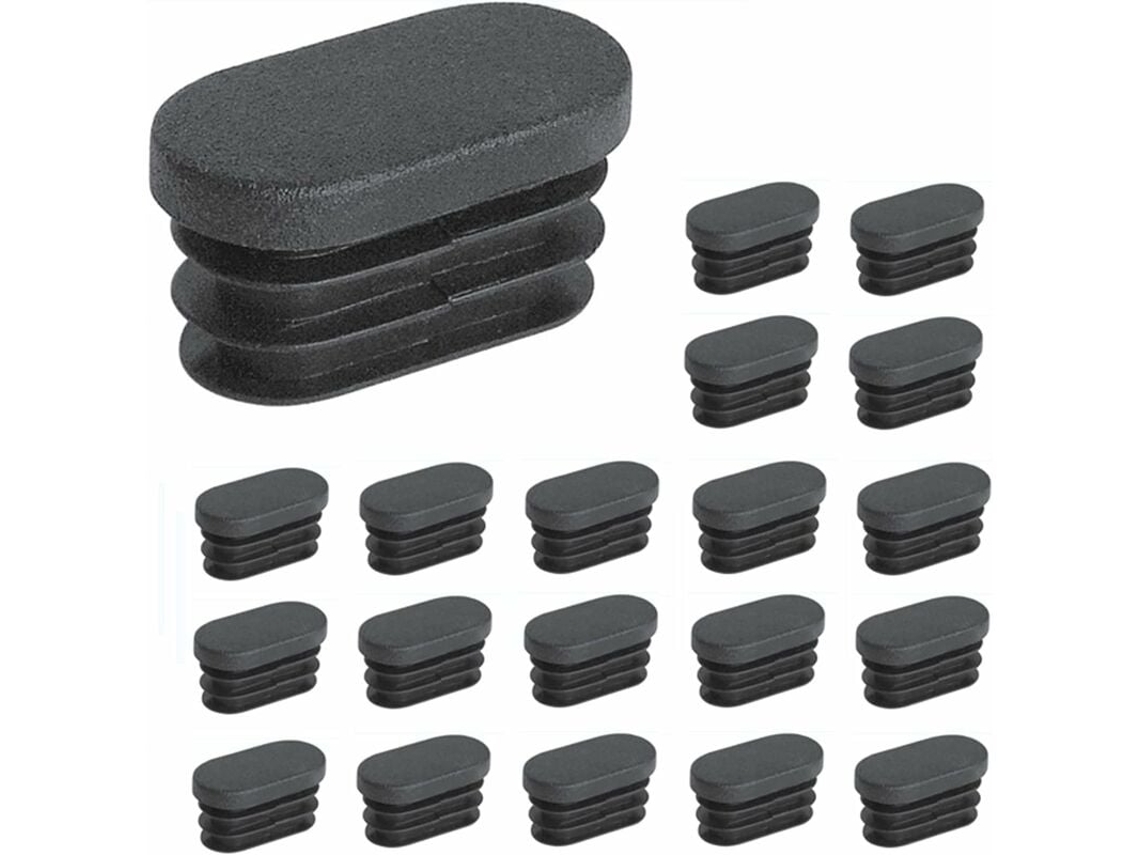 Tampas Plásticas Para Pernas De Móveis Tampas Ovais Para Pernas De Cadeiras Tampas Para Tubos De Móveis Trampolim Armário Cadeira 20 Peças (15x30 Mm)
