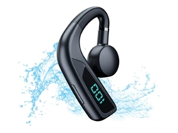 YEMAESRE Auriculares Bluetooth Sin Horas Reproducción Programada Pantalla HD Led Estéreo Impermeable Negro
