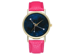 Reloj De Cuarzo Para Hombre Zhoulianfa Star Lady, Correa De Cuero Rosa Para Hombre Joven T121-a