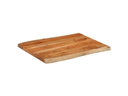 Tablero De Mesa | Superficie De Mesa | Tablero De Escritorio Rectangular Borde Natural Acacia 70x60x3,8 Cm Wsd89913