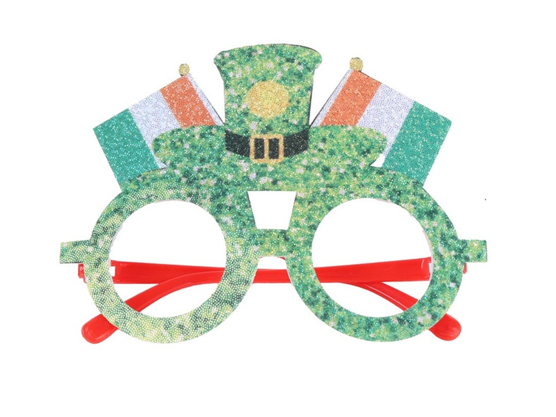 Gafas de Sombrero y Bandera San Patricio
