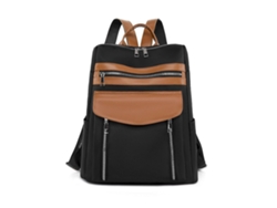 Mochila para portátil funcional y elegante, ideal para mujeres, perfecta para la universidad, la escuela, viajes y uso diario. Negra.