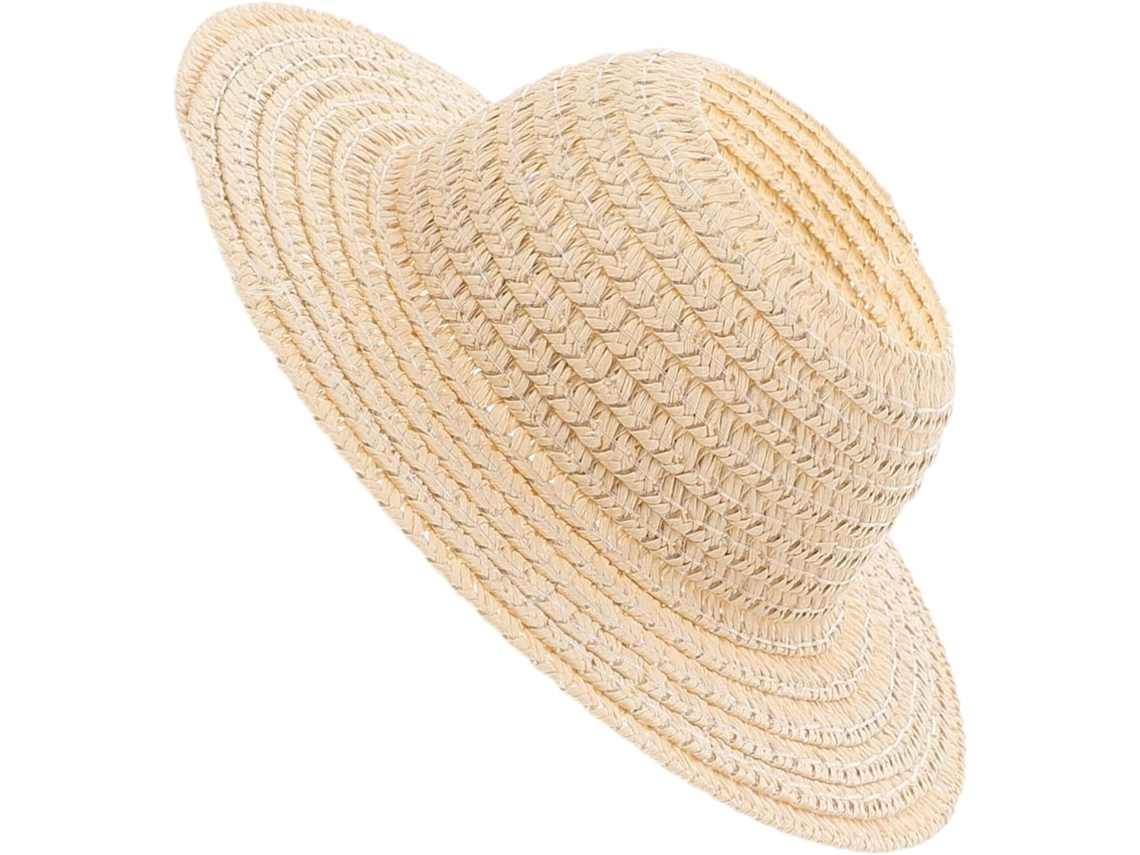 Sombrero De Paja En Miniatura Para Muñecas Con Ala Ancha, Accesorio De Decoración Para El Hogar.