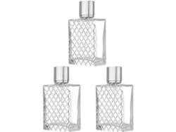 Ciieeo Com 3 Frascos De Perfume De Vidro De 100ml, Com Borrifadores Recarregáveis E Práticos.