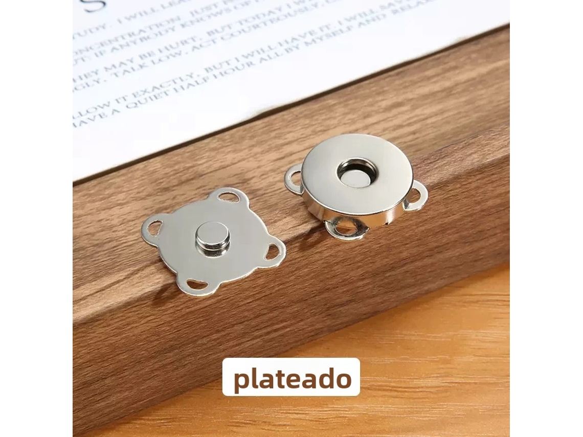 (plata)10 Juegos De Hebillas Magnéticas De Metal De Ciruela De Costura Para Carteras, Bolsos, Accesorios De Bricolaje De Ropa