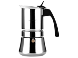 Cafetera Italiana Inducción 10 Tazas Café,  Acero Inoxidable, Todo Tipo Cocinas, Vitrocerámica Fagor Etnica Acero Inoxidable