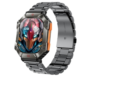 Reloj inteligente para hombre, brújula meteorológica, asistente de voz AI, modo deportivo, aventura al aire libre, resistente al agua, llamada Blue...