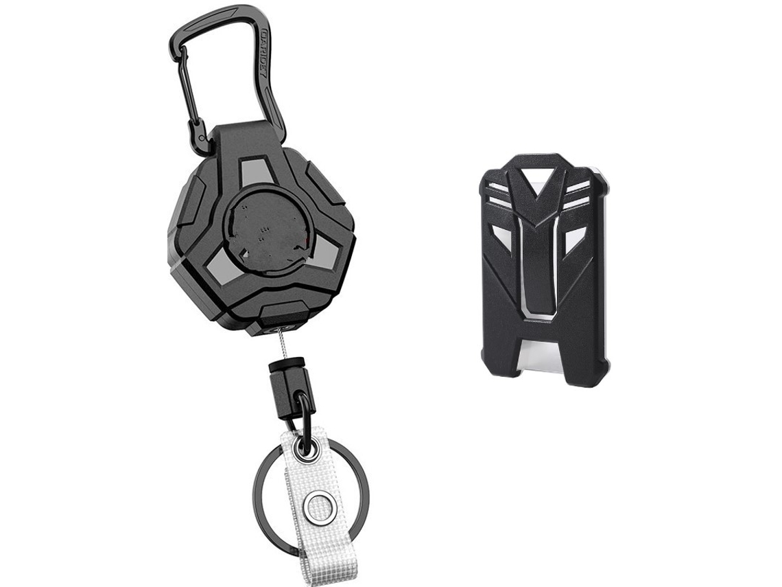Tarjetero Yo-yo Extraíble Para Tarjeta De Acceso, Tarjeta De Identificación Black