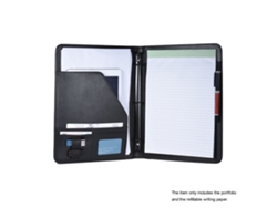 Portafolio Profesional De Piel Sintética Con Organizador Para Documentos, Tarjetas Y Bloc De Notas A4.