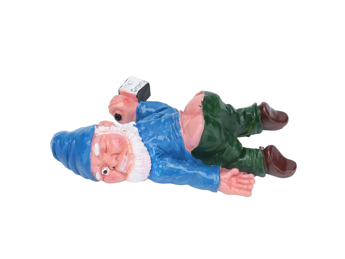 Gnomos borrachos divertidos y decorativos en miniatura para jardín