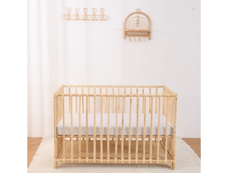 Cuna 3 en 1 ratán 70x140 cm colchón incluido BABYKARE