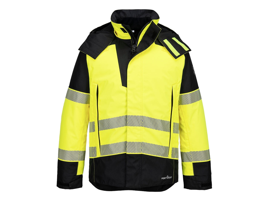 Chaqueta de invierno Pw3 Fr Modaflame Rain Hi Vis / Naranja Negro / M Portwest
